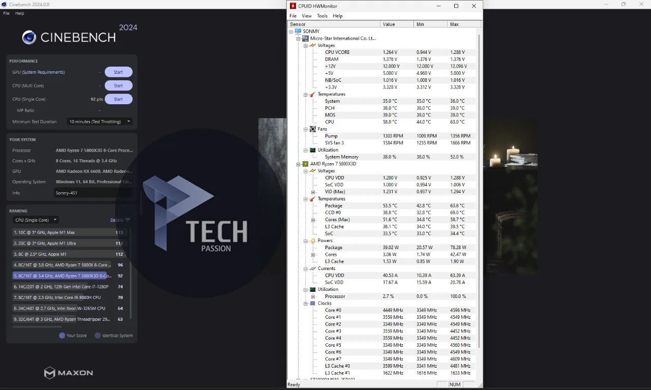 اختبار النواة الواحدة ببرنامج CINEBENCH R24