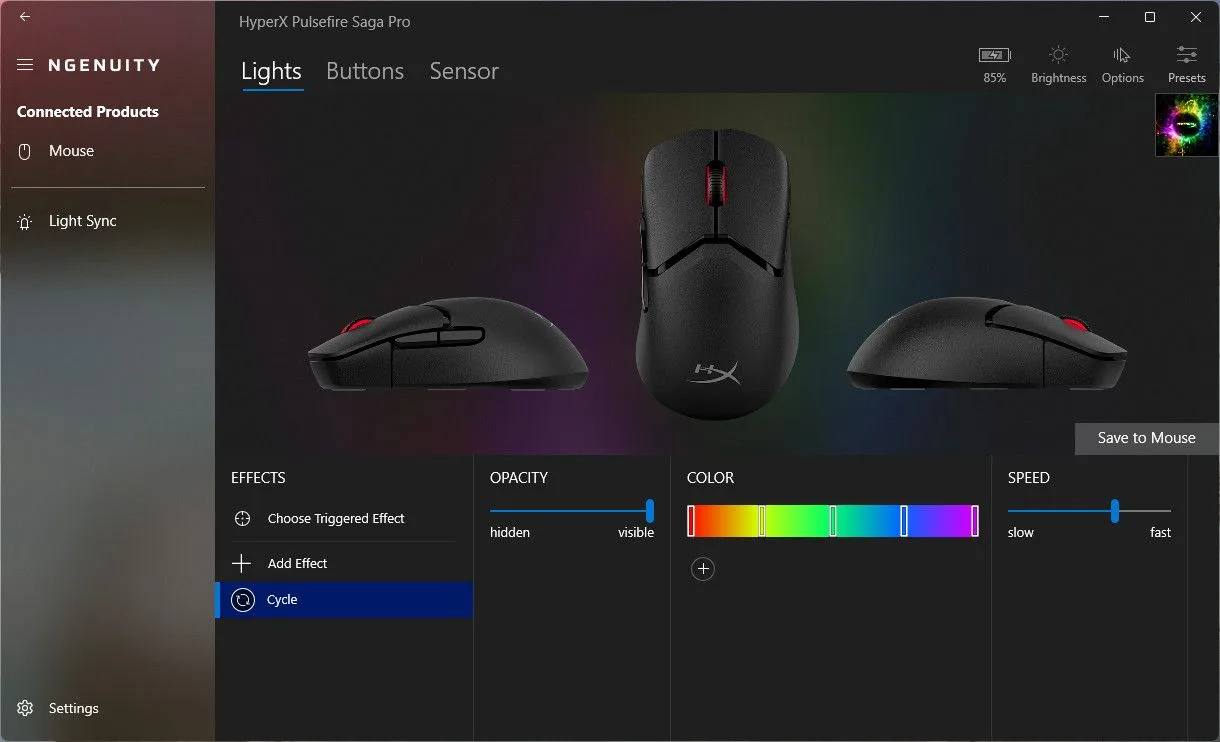 مراجعة ماوس HyperX Pulsefire Saga pro Wireless