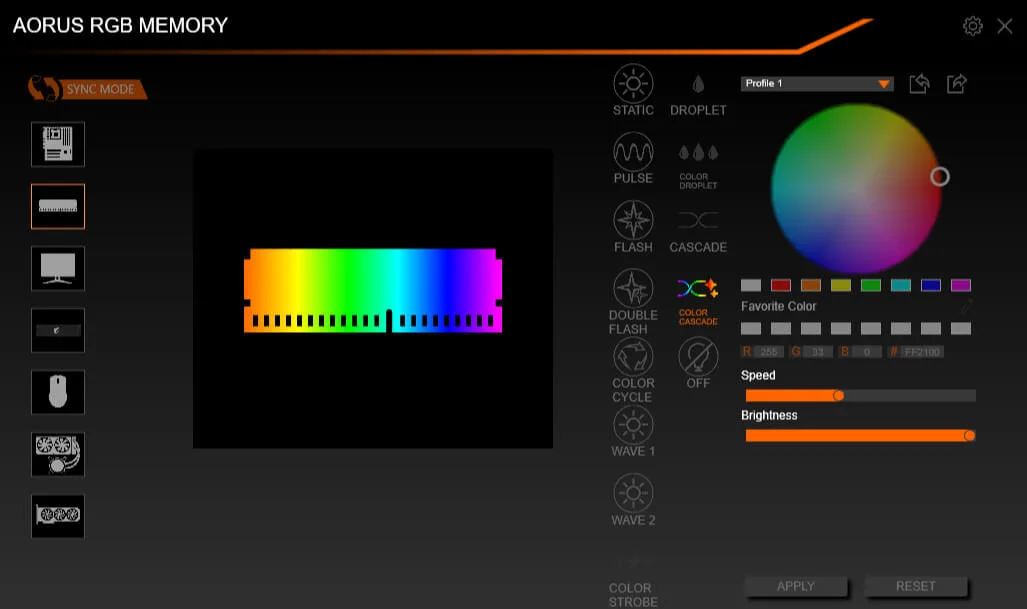 فتح علبة رامات Aorus RGB