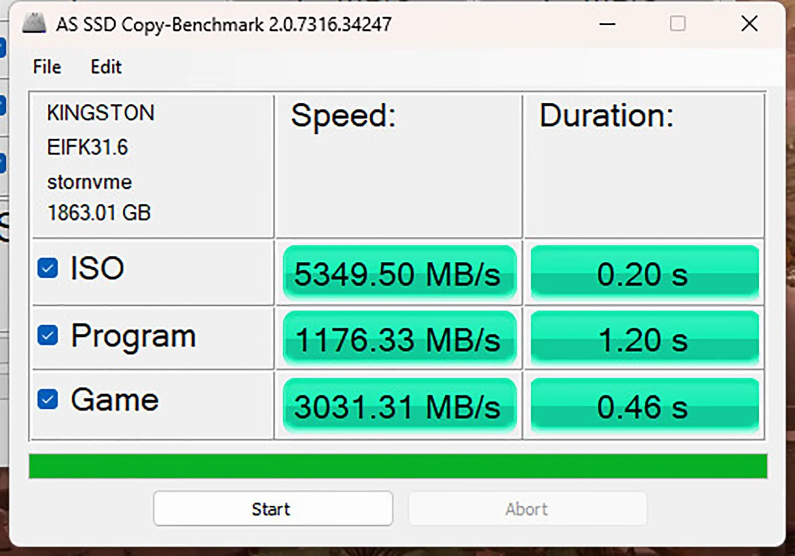 نتيجة اختبار Ass Benchmark في الألعاب والبرامج