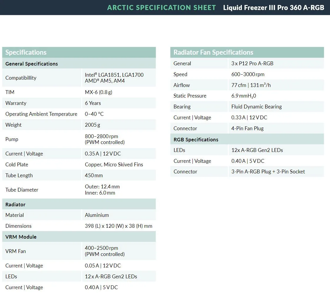 إطلاق شركة Arctic لـ Arctic Liquid Freezer III PRO