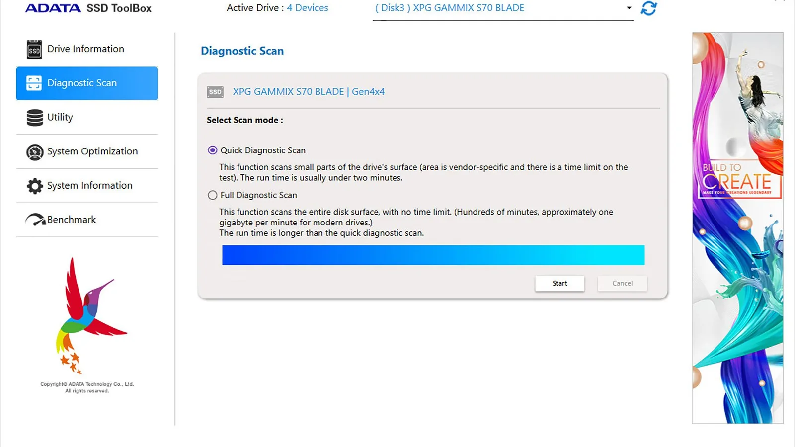 برنامج ADATA SSD ToolBox كـ فحص لوحدة التخزين