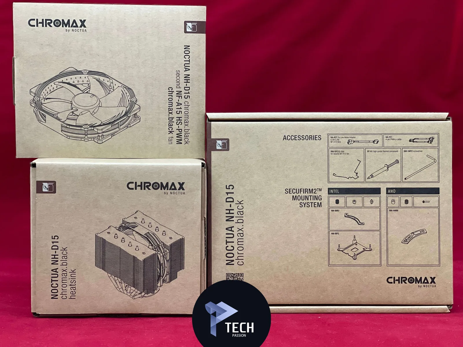 توضح الصورة ملحقات مبرد Noctua NH-d15 Chromax Black