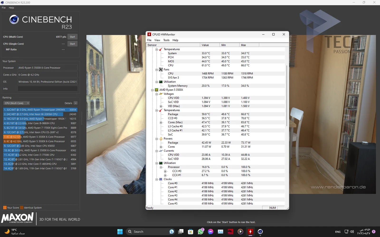 اختبار الأنوية المتعددة على برنامج Cinebench R23