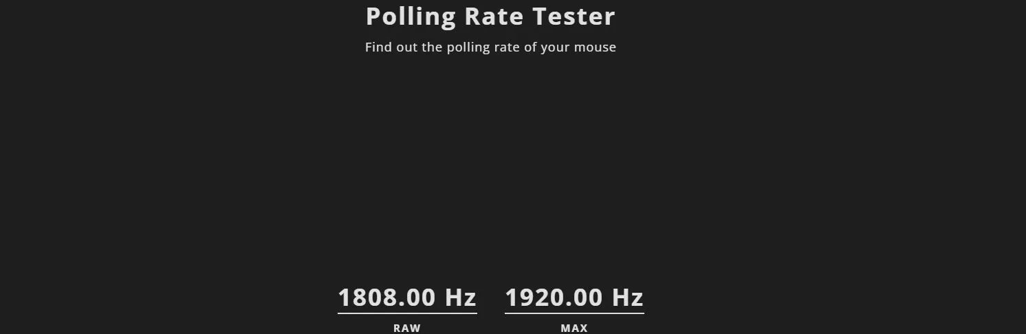 بينما مع قياس Polling Rate عند 4KHz