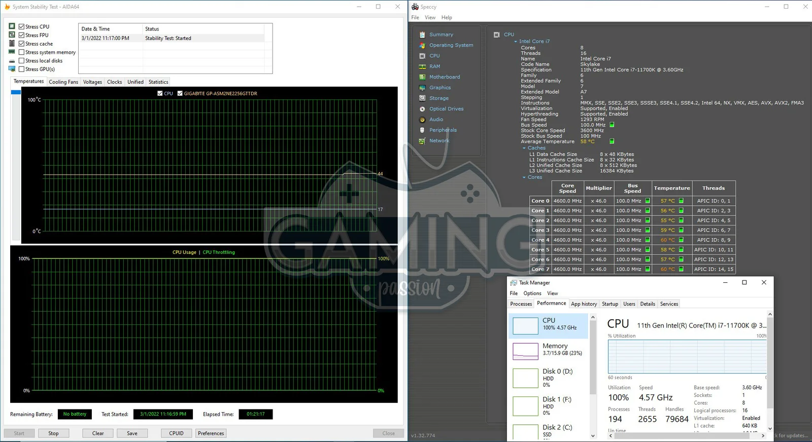 اختبار الثبات باستخدام برنامج Aida64
